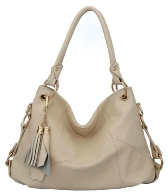 Produktbild von Dame Top-Handgriff Tasche Schultertasche Satchel Handtaschen Tote Taschen Geldbörse Beige