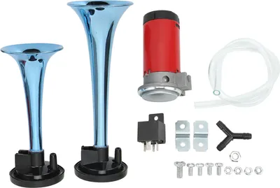 Immagine prodotto di Doppio -tromba- tromba d'aria -kit con compressore 130 dB 530/680Hz 12V Universale per camion -auto -SUV -yacht