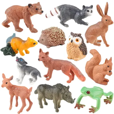 Produktbild von Set aus 12 Waldtierfiguren für Kinder