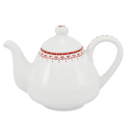 Image de Cafetière/théière, 1,20 l, porcelaine tchèque, HyggeLine, rouge, Leander Sans monogramme.