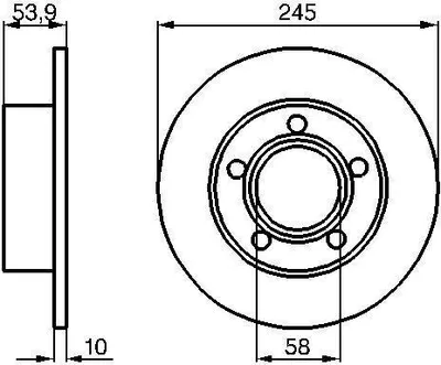 Produktbild von BOSCH Bremsscheiben (2 Stück)  0 986 478 461