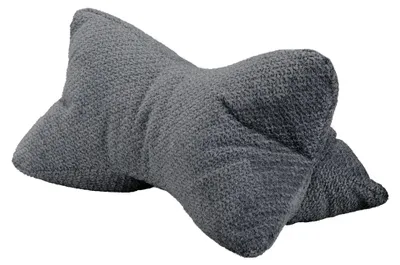Produktbild von Leseknochen Vinci Grau Nackenkissen Knochenkissen Nackenrolle Lesekissen  100  und bis 40°C waschbar - Kissen für Nacken, Knie oder Bauch zum Lesen oder Entspannen - 38x19x19 cm