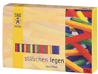 Produktbild von Holzspielzeug Legespiel Stäbchen  LxBxH 170x110x30mm NEU