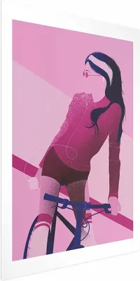 Produktbild von Posterpapier Poster - Woman on a Bicycle 29.7x42 cm Menschen h-A-0147-ao-a
