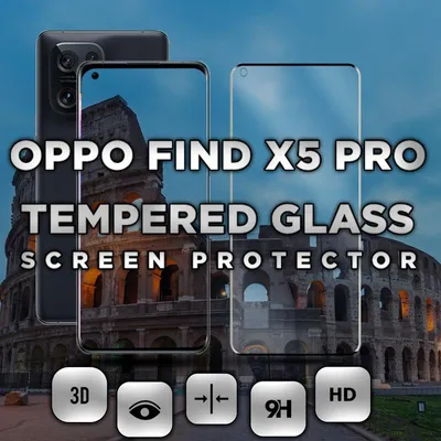 Produktbild von 1-Pack OPPO FIND X5 PRO Displayschutzfolie - Gehärtetes Glas 9H - Super Qualität 3D