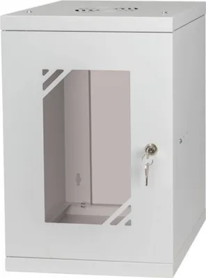 Produktbild von LEXI-Net 10" nástěnný rozvaděč Basic 9U 292x300, skleněné dveře, bez zad, svařovaný, šedý
