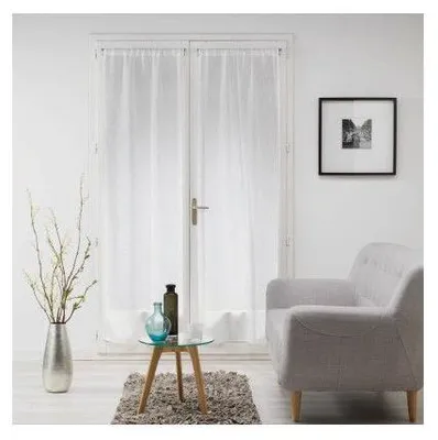 Image de Paire de voilage à fronces - 70 x 200 cm - Mila - Blanc