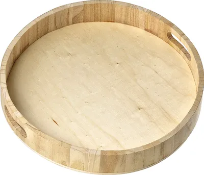 Produktbild von VBS Tablett, rund, Rohholz/Sperrholz, Ø ca. 34 cm, H ca. 5 cm