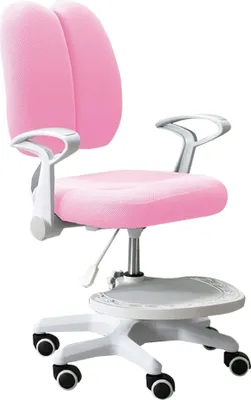 Produktbild von Kondela Kinderstuhl mit Fußstütze und Hosenträger Anais - rosa / weiß