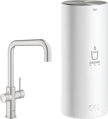 Produktbild von Grohe Red Kochendwasserhahn mit U-Auslauf und Kombikessel Supersteel