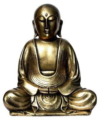Buddha Meditationsmönch aus Kunstharz, 22 cm, wetterfest