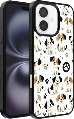 Produktbild von Smartphonica Handytasche Passend für iPhone 16 mit Hundedruck - TPU Rückendeckung Fall Hund Design