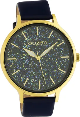 Produktbild von Oozoo Leder Damen Uhr Analog Quarzuhr Armband dunkelblau Timepieces D2UOC10662