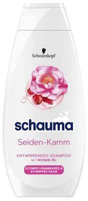 Zdjęcie produktu dla Schauma Szampon Jedwabny Grzebień z Olejkiem Różanym do włosów matowych 400ml