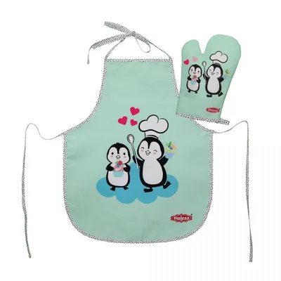 Produktbild von Heless Kinderschürze mit Topfhandschuh ''Pinguin''