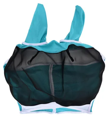 Produktbild von Atmungsaktive Pferdemaske, universell, verstellbar, elastisch, Mückenschutz, Schleierabdeckung, Schutzgrün, S, 71 x 112 x 35 cm