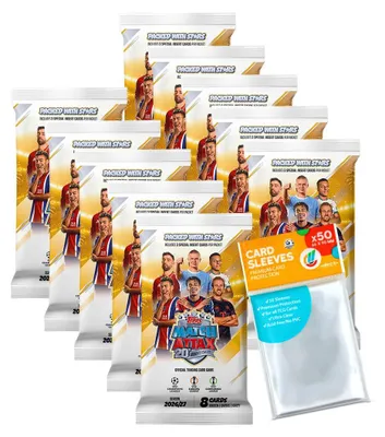 Obrázek produktu pro Sada karet UCC Match Attax Champions League 2026/27 – 10 boosterů + exkluzivní obaly pro sbírání