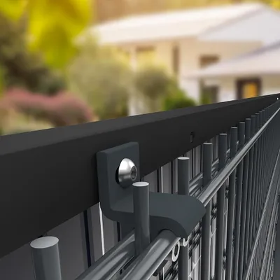 Produktbild von Solar Halterung für Doppelstabmatten 6/5/6 & 8/6/8 | RAL 7016 – V2A PV Befestigung | FlexAD