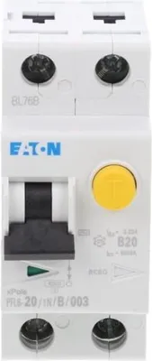 Immagine prodotto di Interruttore differenziale 1P+N 20A 0,03A Tipo AC PFL6-20/1N/B/003 286432