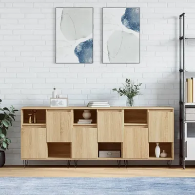 Produktbild von vidaXL Sideboards 3 Stk. Sonoma-Eiche Holzwerkstoff