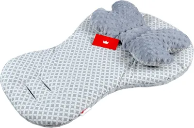 Produktbild von BABYLUX Kinderwagen 2 TLG SITZAUFLAGE Kissen f. Buggy Autoschale Einlage 5. Grau + Maroko