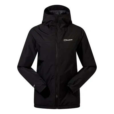 Schwarze; isolierte; wasserdichte Deluge Pro 3.0 Jacke von Berghaus für Damen; Hardshelljacke mit Kapuze.