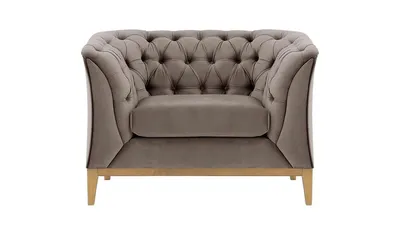 Produktbild von SLF24 - Sessel Chesterfield Modern Wood - Elefant - Velluto 17