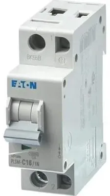 Image de Disjoncteur Eaton 10 kA C 16 A/1 pôle + N 1,5 TE Eaton PLSM-C16/1N-MW, 1 pièce.