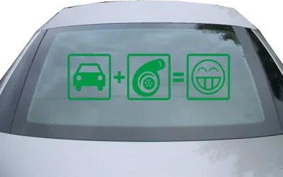 Produktbild von Indigos UG - Aufkleber Heckscheibe & Motorklappe DE2034 - grün - 600x171 mm - Turbo Boost - Auto Scheiben Fenster Heckklappe Tuning Racing JDM - Die cut