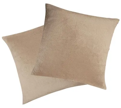 Produktbild von 2er-Set Kissenbezüge 50x50 cm Samt Superweich Beige
