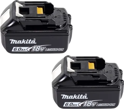 Produktbild von Makita 198116-4, Batterie- & Ladegerät-Set, 6 Ah, 18 V, Makita, 2 Stück(e), Lithium-Ion (Li-Ion)