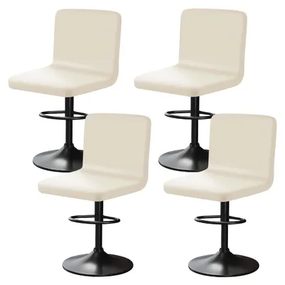 Productafbeelding van Velours Barstoelhoezen met Rugleuning Set van 4