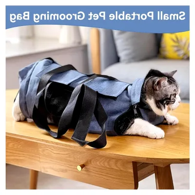 Produktbild von Katzenpflege Tasche mit verstellbarem Halsumfang, atmungsaktive Nagelpflege Tasche, faltbare Katzentasche für Haustiere