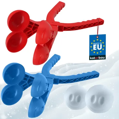Produktbild von KOTARBAU® 2er Set Doppelte Schneeballzange zum Formen von weichen Schneebällen