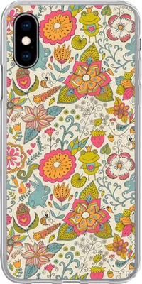 Produktbild von MuchoWow® Handyhülle Schutzhülle Hülle für Telefoonhoesje iPhone X Mädchen - Kaninchen - Frosch - Muster - Mädchen - Kinder - Kinder - Kind Silikon Softcase Handy Hülle - Handyhülle