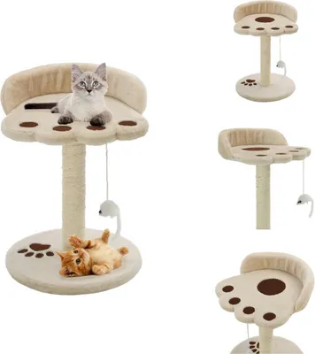Zdjęcie produktu dla vidaXL Drapak dla kota sizalowy 40 cm beżowo-brązowy - Drapaki