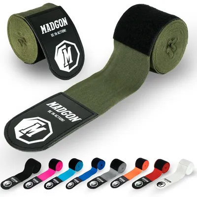 Produktbild von Boxbandagen mit Klettverschluss und Daumenschlaufe, 3 m/3,8 m/4,5 m, für Boxen