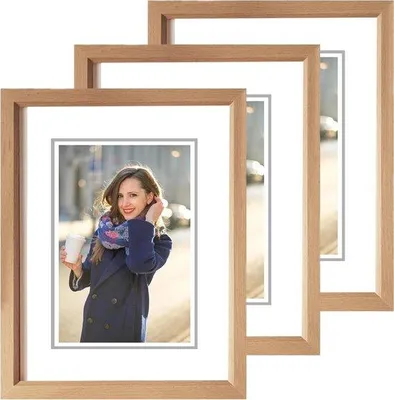 Image de Lot de cadres photo en bois 15 x 20 cm - Style Art déco - Idéal pour la chambre, le salon et le couloir