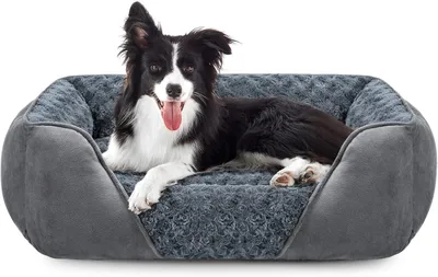 Produktbild von Hundebett 76x61x23 cm, für mittelgroße Hunde, waschbar, Plüsch, Antirutsch