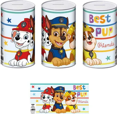 Obrázok produktu pre Paw Patrol Kovová pokladnička L 10x10x17,5 cm Viacfarebné Viacfarebné Jedna veľkosť