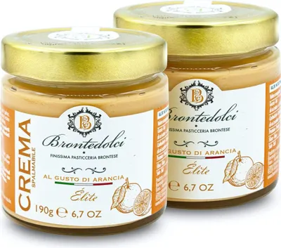 Produktbild von Brontedolci Crema Spalmabile Arancia Orangen Creme Aufstrich 2 x 190g