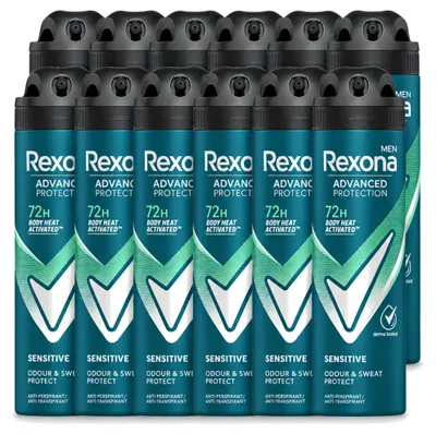 Produktbild von 12 x Rexona Men Advanced Protection Sensitive Deodorant Spray 150 ml - Vorteilspackung - 12 Stücke