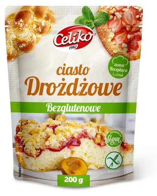 Zdjęcie produktu dla MIESZANKA DO WYPIEKU CIASTA DROŻDŻOWEGO BEZGLUTENOWA 200 g - CELIKO
