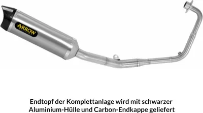 Zdjęcie produktu dla Kompletny tłumik ARROW z ciemną aluminiową rurą wydechową thunder do Hondy Cb 125 r