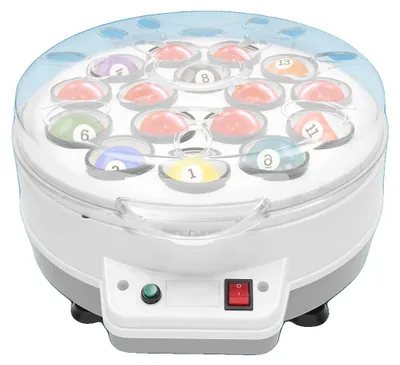 Image de Nettoyeur de billes de piscine, puissance de 180W, capacité de 16 billes, moteur de 1000 tours par minute, machine de nettoyage automatique, forme ronde