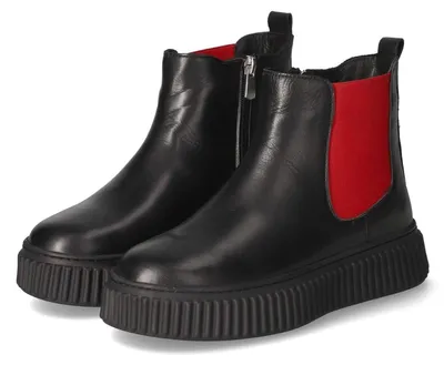Image de Bottines Chelsea pour femmes, marque Andrea Conti, en cuir lisse noir, taille 38