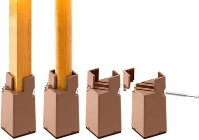 Produktbild von Famanu Möbelverhoger verstellbar 4 Zoll - geeignet für Fußdicke 0-38 mm
