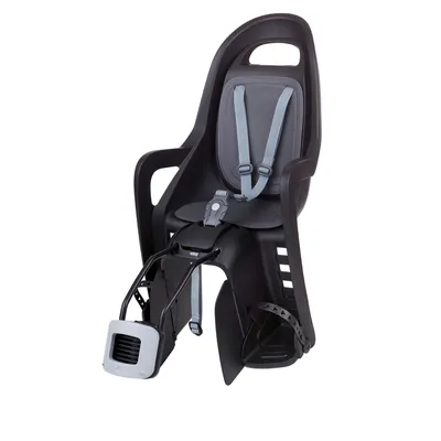 Immagine prodotto di POLISPORT Groovy Maxi FF Seggiolino bici posteriore per bambini Montaggio sul telaio - Nero/Grigio scuro