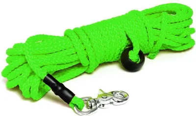 Produktbild von Mystique® Nylon Feldleine rund 7mm neon grün 5m Scherenkarabinerhaken