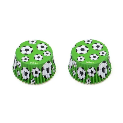 Produktbild von Muffinförmchen Fußball 50 x 32 mm / 36St